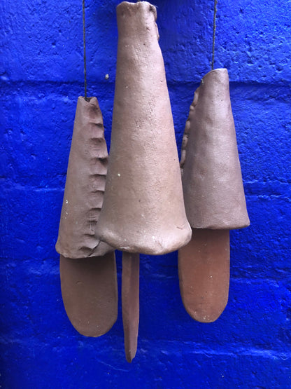 Vintage Mid Century Clay Chimes