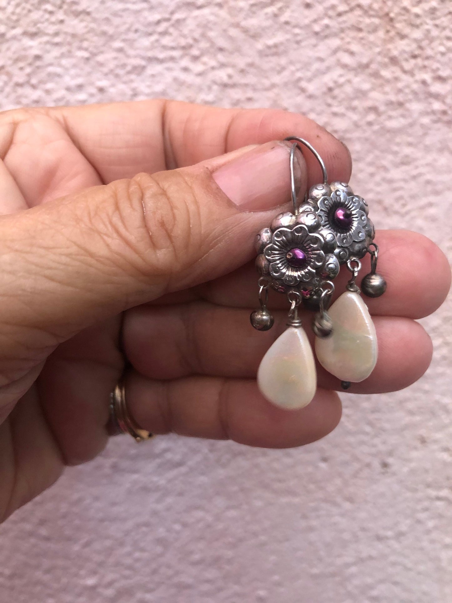 Elena Solow Blue Jaguar Mexican Earrings