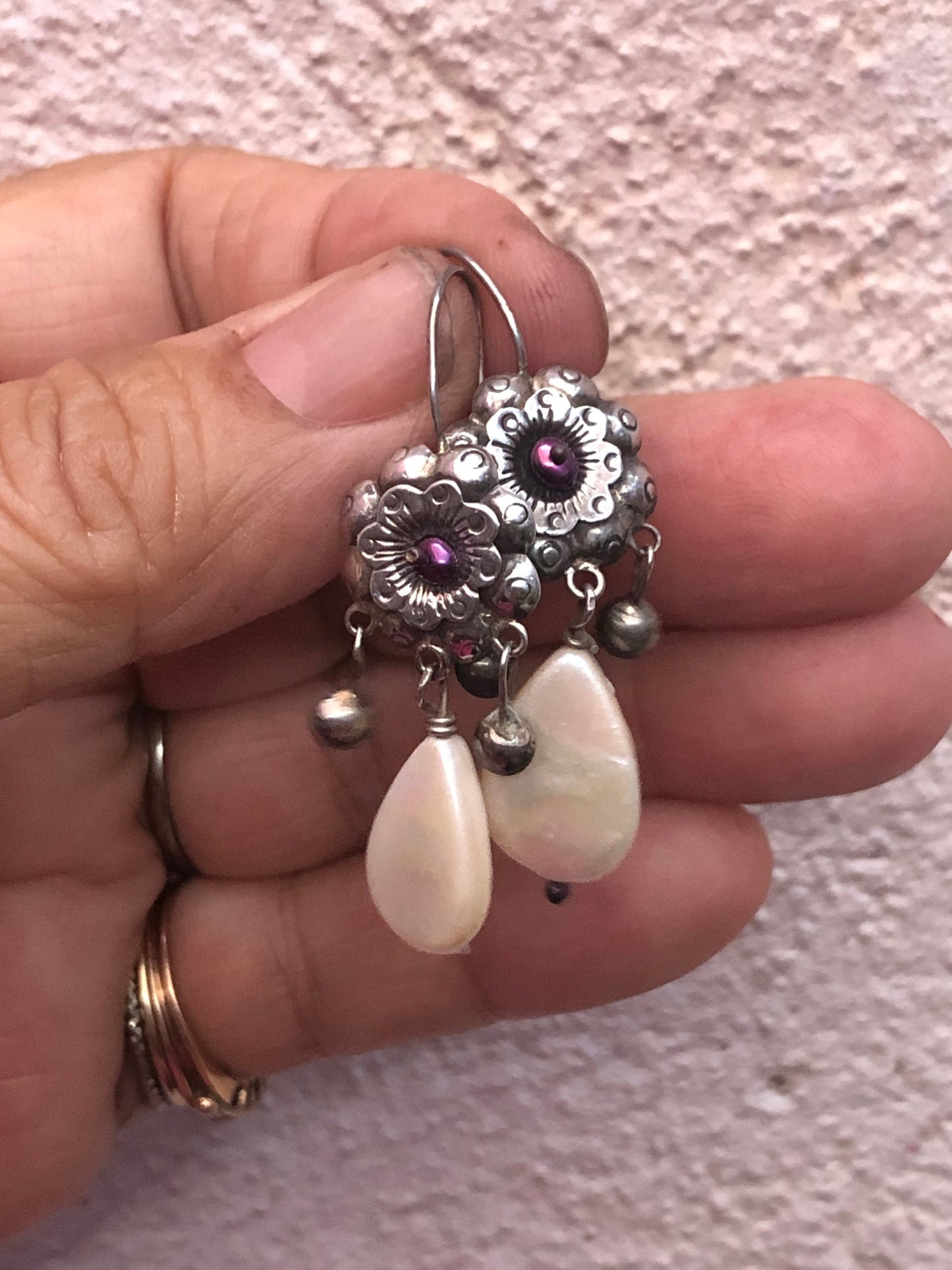 Elena Solow Blue Jaguar Mexican Earrings
