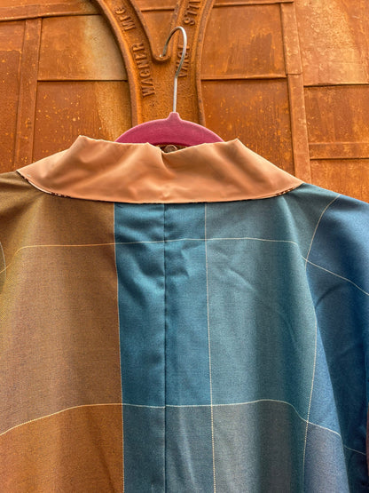 Earthy Handmade Unisex Kimono in Blue, Green and Brown