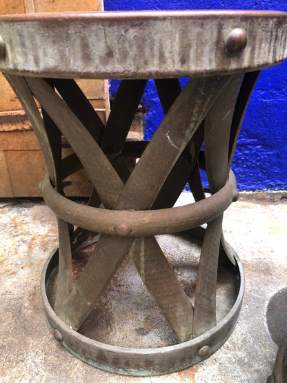 Mid Century Brass X Base Wildwood Garden Stool Side Tables Stools