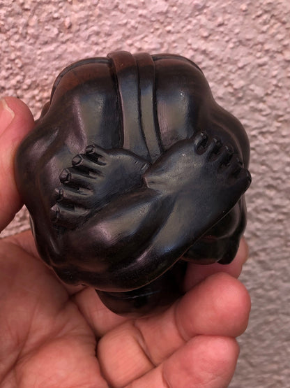Small Vintage Hand-carved Wood  Weeping Buddha