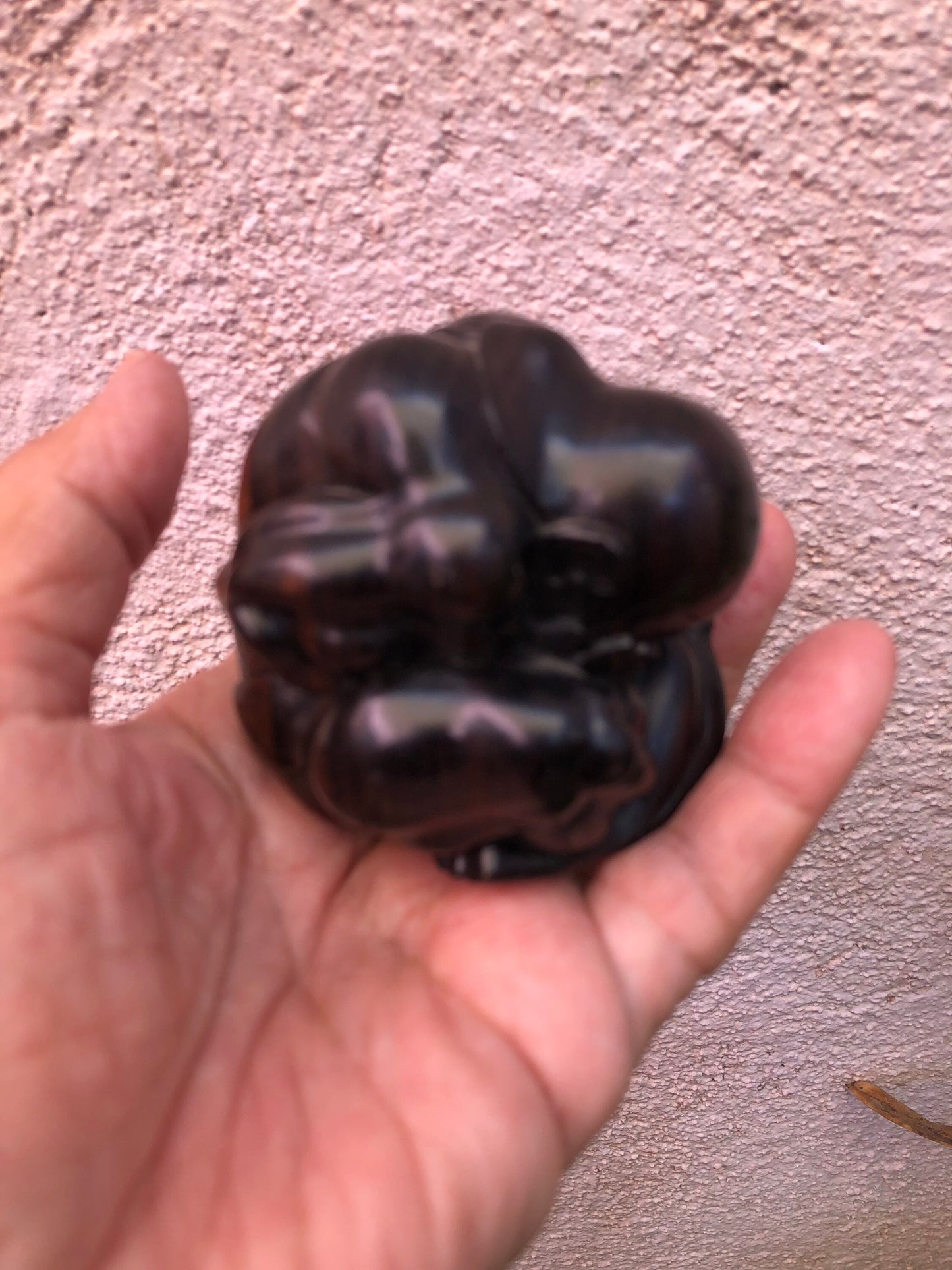 Small Vintage Hand-carved Wood  Weeping Buddha