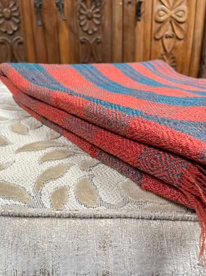 Vintage Americana Gingham Textile Throw