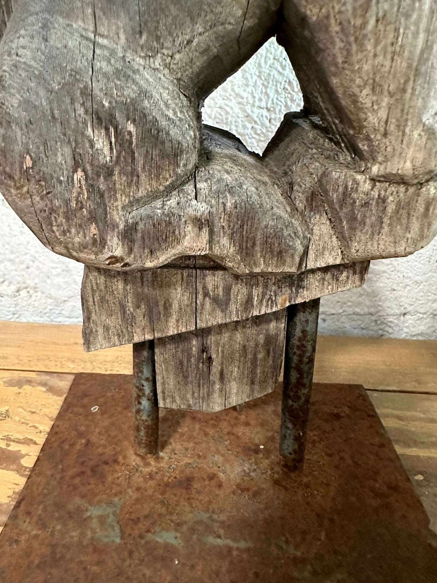 Antique Wood Asian Deity