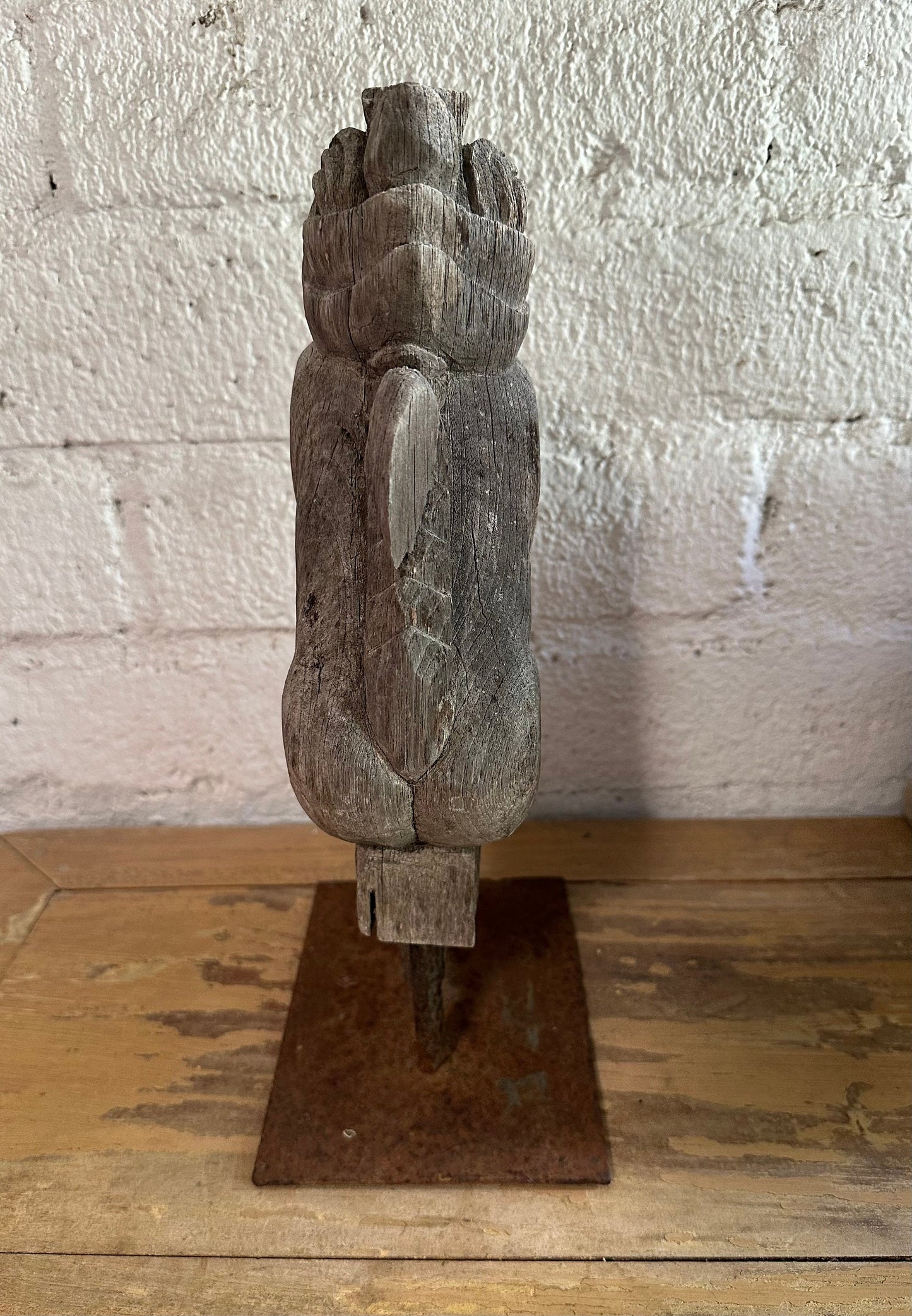 Antique Wood Asian Deity