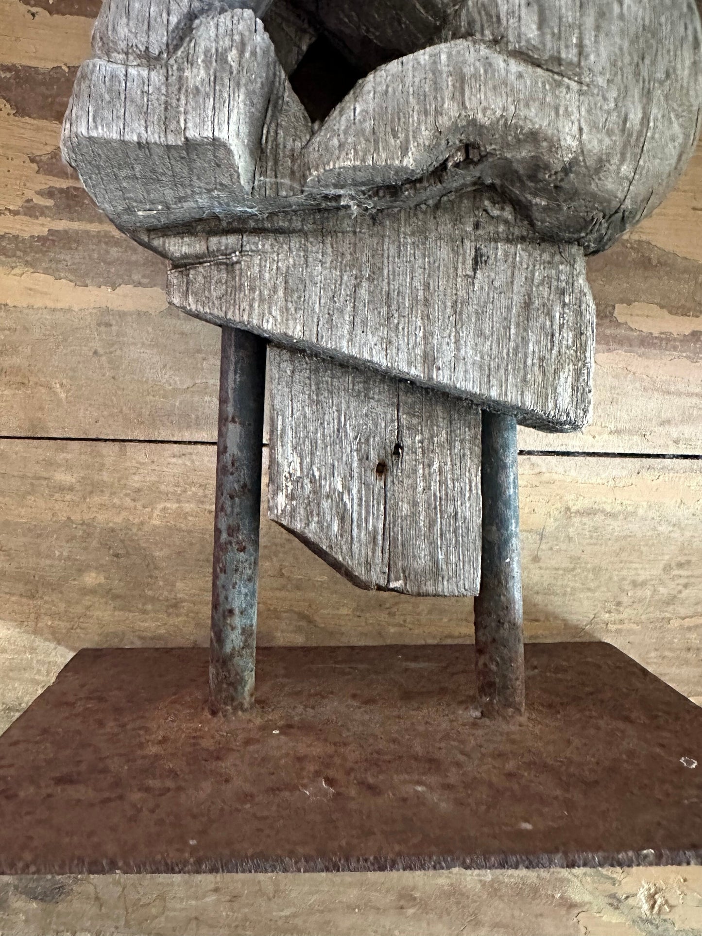 Antique Wood Asian Deity