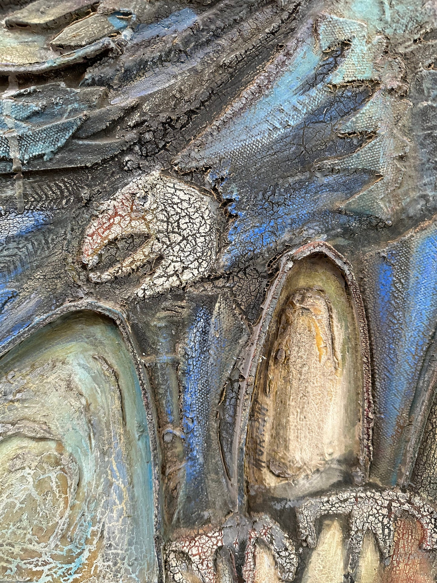 Vintage Mid Century Mixed Media Eagle