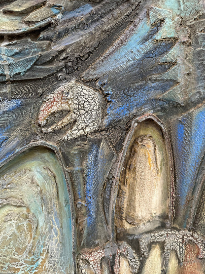 Vintage Mid Century Mixed Media Eagle