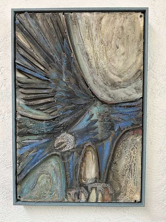 Vintage Mid Century Mixed Media Eagle