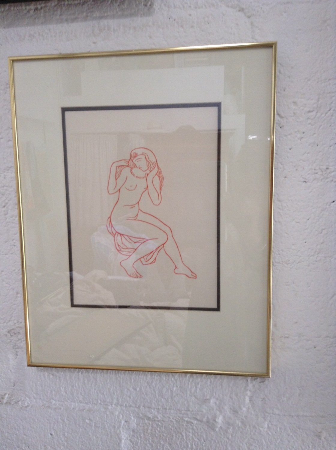 Aristide Maillol original woodcut print female nude
