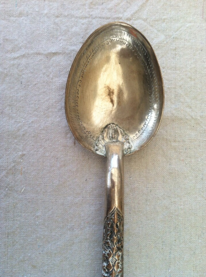 Silver Plated Copper Serving Spoon