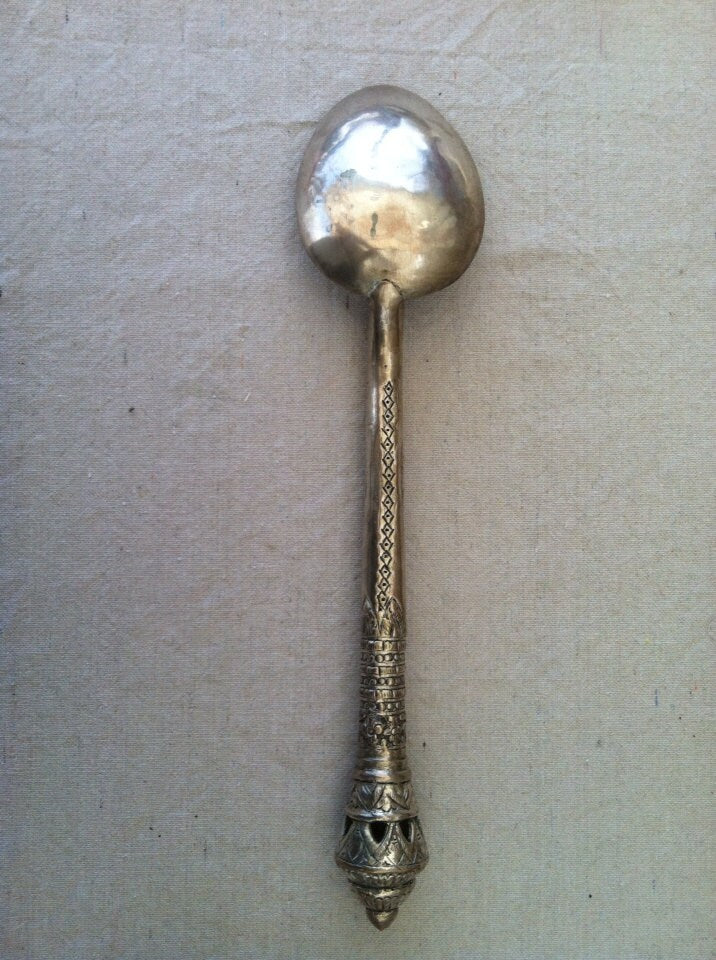 Silver Plated Copper Serving Spoon