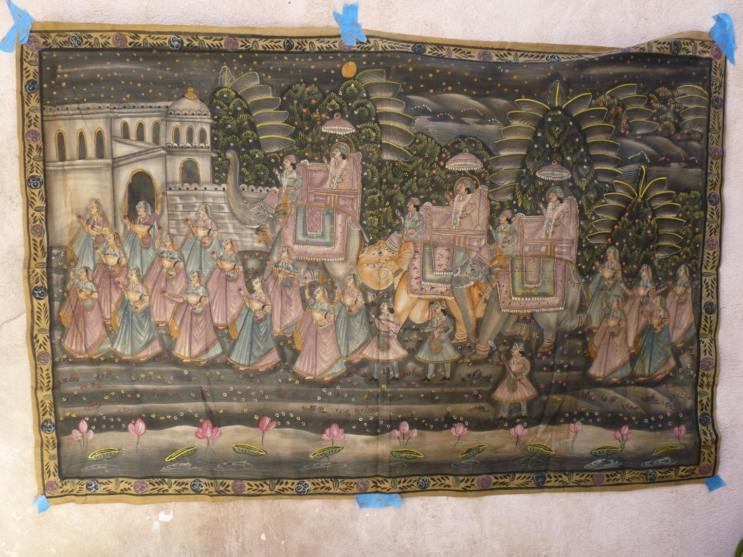 Traditional Kalamkari Cloth Painting