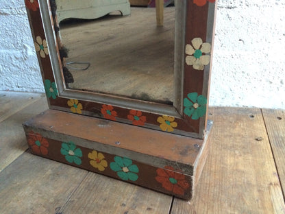 Vintage Handpainted Indian Mirror